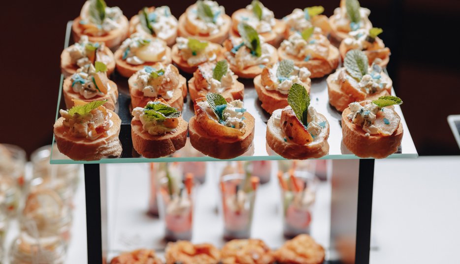 Admiral's Feast premium buffet with canapés and Thames scenery