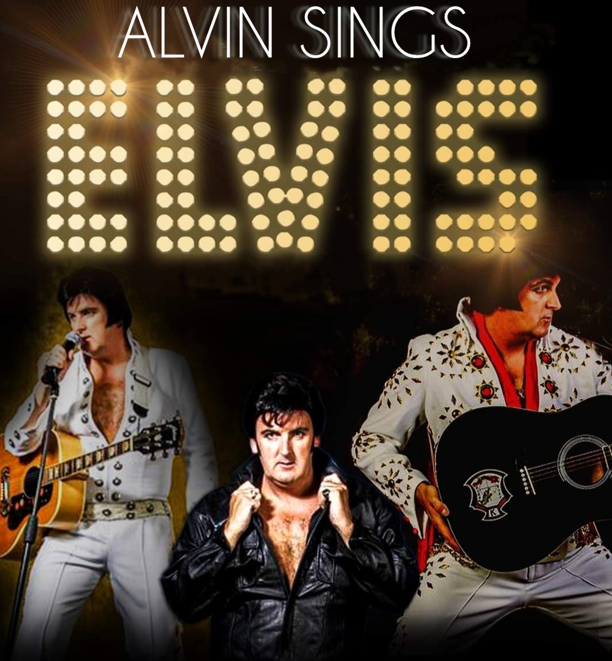 Alvin performing his Elvis tribute act on stage